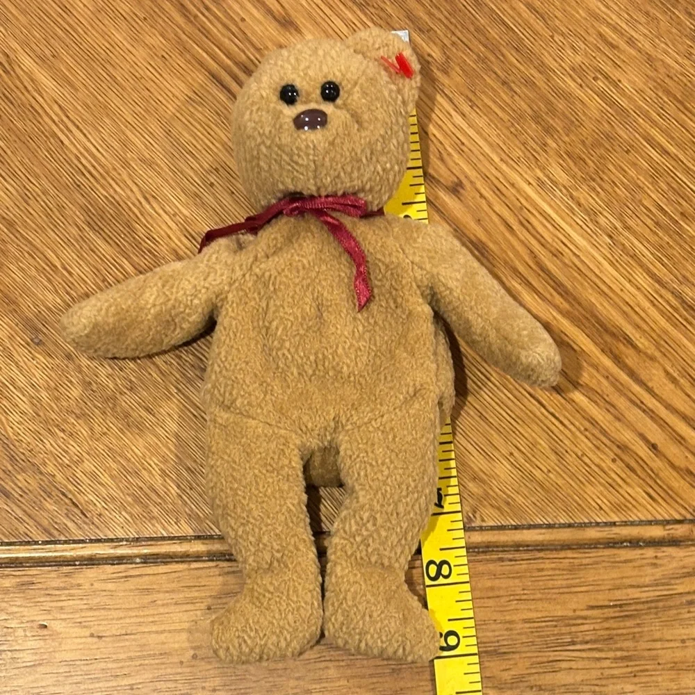 Brown Teddy Bear Plush Beanie Baby “Curly”